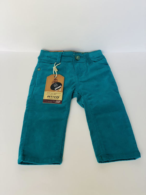 Picture of L3567-GIRLS TURQOISE CORDEROY JEANS STYLE
